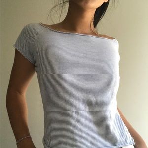 brandy melville blue striped t shirt